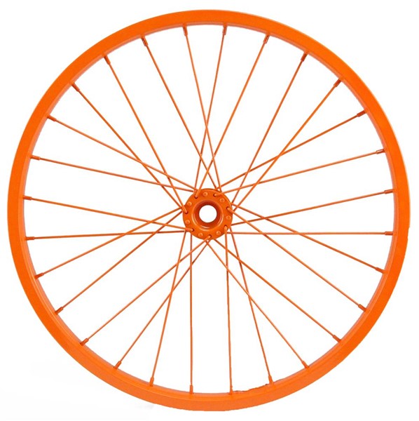 16.5" DIA DECORATIVE BICYCLE RIM - ORANGE