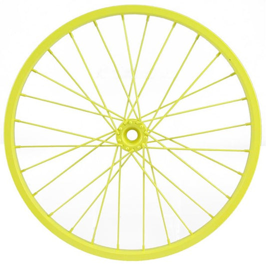 16.5" DIA DECORATIVE BICYCLE RIM -YELLOW