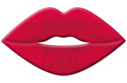 12" X 6.75 METAL EMBOSSED LIPS (RED)