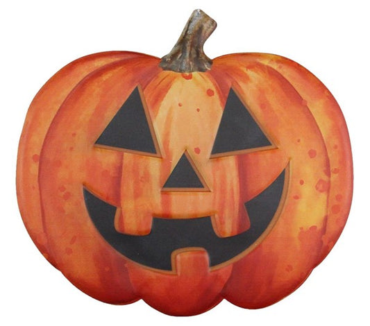 12" X 11" METAL JACK-O-LANTERN