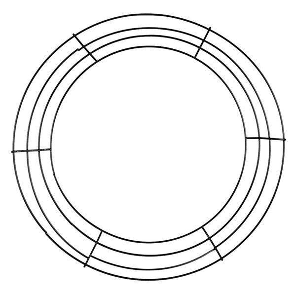 14" DIA 4 WIRE BLACK WREATH FRAME (ELEVATED TEARS)