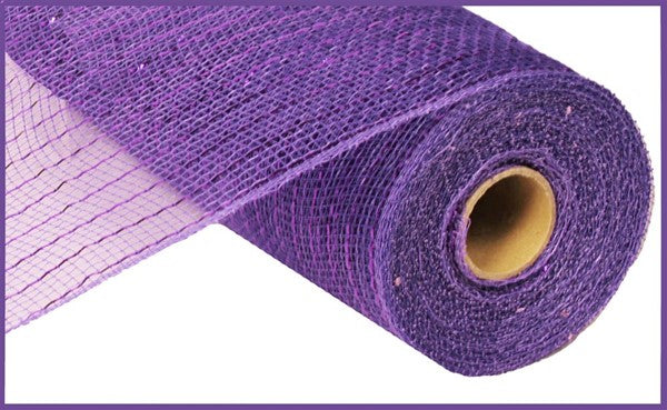 10" PURPLE METALLIC DECO MESH - (10YDS)