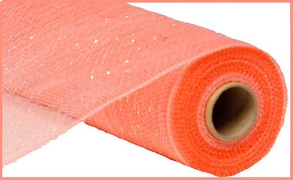 10" X 10YDS - CORAL METALLIC MESH