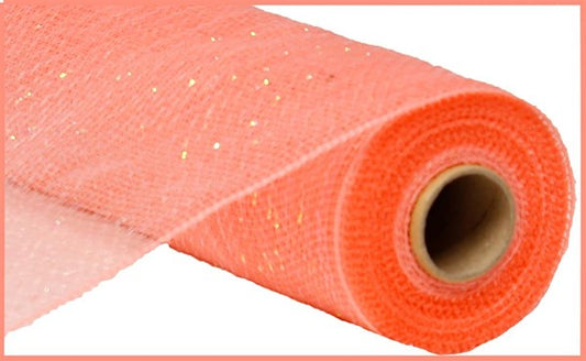 10" X 10YDS - CORAL METALLIC MESH