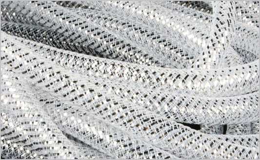 8MM SILVER DECO FLEX TUBING - (10YDS)