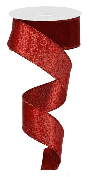 1.5" METALLIC RED RIBBON - (10YDS)
