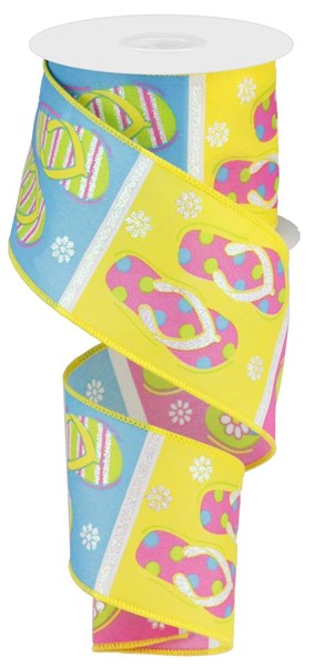 2.5" FLIP FLOP PRINT RIBBON - (10YDS)
