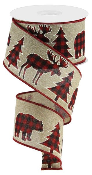 2.5" X 10YDS - MOOSE BEAR TREE BUFFALO PLAID