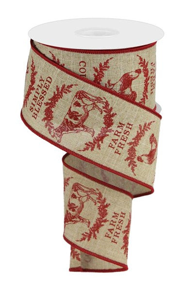 2.5" X 10YDS - FARMHOUSE ANIMALS