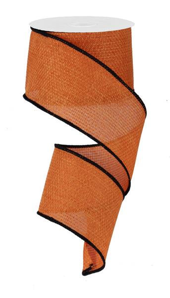 2.5" x 10YD - ORANGE WITH BLACK EDGE