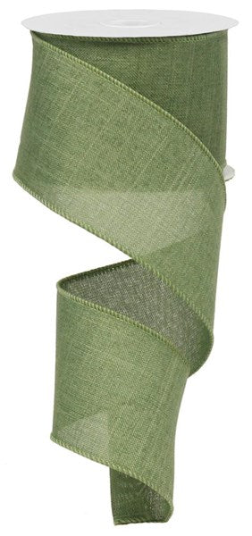 2.5" CLOVER GREEN ROYAL BURLAP RIBBON - (10YDS)