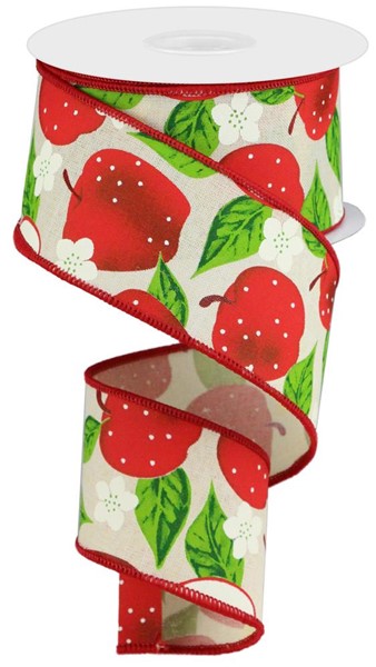 2.5" X 10YDS APPLES ON ROYAL