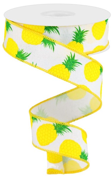1.5" PINEAPPLE PRINT RIBBON - (10YDS)