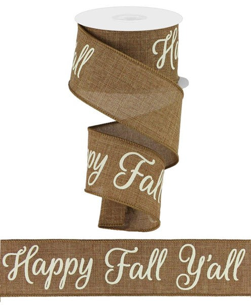 2.5" X 10YDS - HAPPY FALL Y'ALL RIBBON