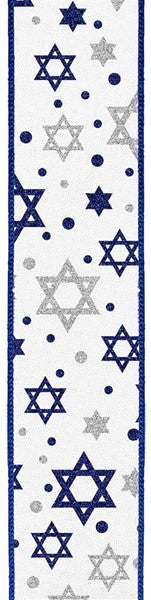 2.5" X 10YDS - STAR OF DAVID RIBBON