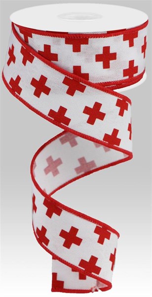1.5" x 10yds - HEALTHCARE CROSS RIBBON