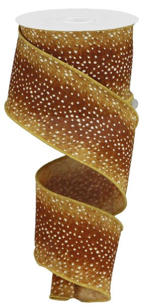 2.5" X 10YDS - DEER FUR ON SATIN