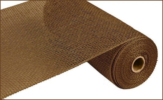 10" BROWN POLY BURLAP MESH - (10YDS)