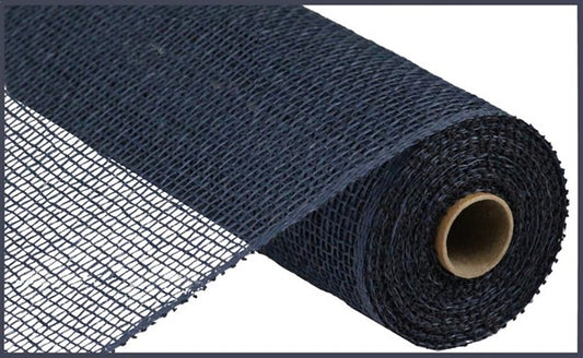 10" X 10YDS - NAVY POLY BURLAP MESH