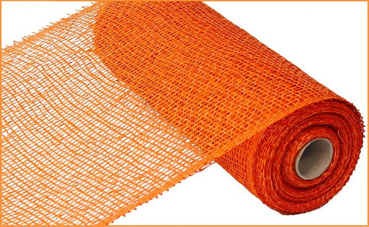 10" X 10YDS - ORANGE POLY BURLAP MESH