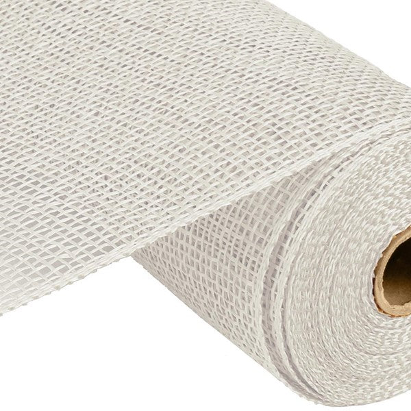 10" X 10YDS WHITE POLY BURLAP MESH