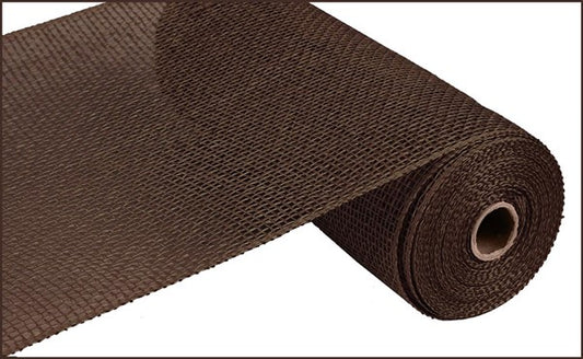 10" CHOCOLATE POLY BURLAP MESH - (10YDS)