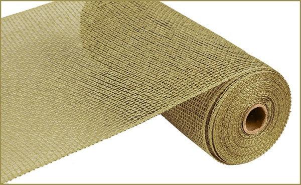 10" X 10YDS - MOSS GREEN POLY BURLAP MESH
