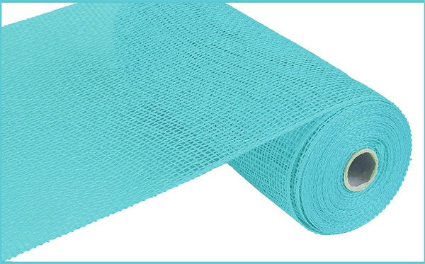 10" TURQUOISE POLY BURLAP MESH - (10YDS)
