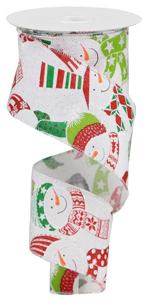 2.5" X 10YDS - MULTI COLOR SNOWMAN RIBBON