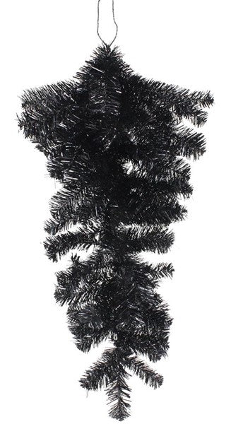 36" BLACK BELGIUM SPRUCE TEARDROP SWAG