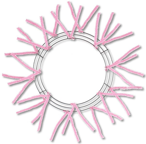15"-25" PINK PENCIL WREATH FORM