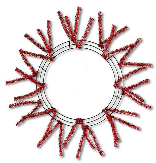 15"-25" METALLIC RED WREATH FORM