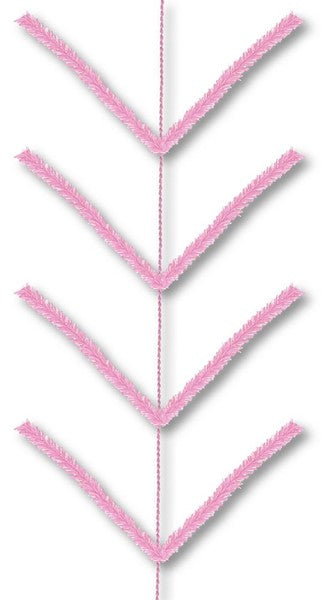 9' PINK PENCIL GARLAND FORM