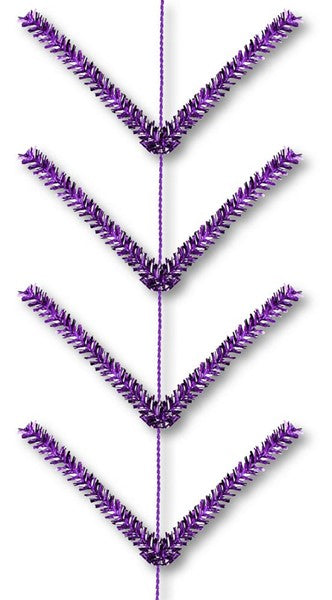 9' METALLIC PURPLE PENCIL WORK GARLAND