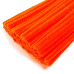 Chenille Stems - 6mm - Orange - 100 pieces