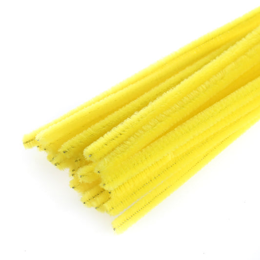 Chenille Stems - 6mm - Yellow - 100 pieces